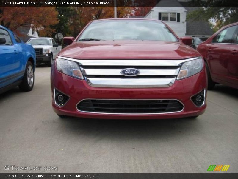 Sangria Red Metallic / Charcoal Black 2010 Ford Fusion SEL