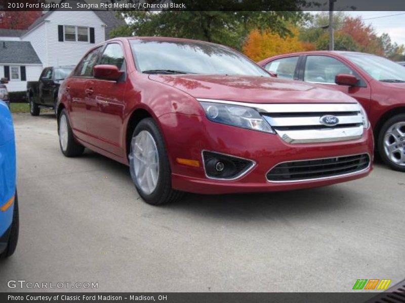 Sangria Red Metallic / Charcoal Black 2010 Ford Fusion SEL