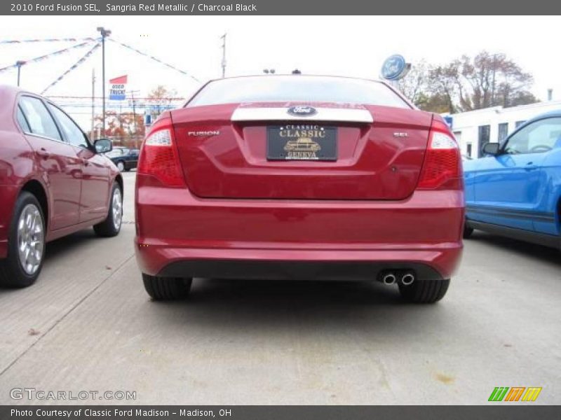 Sangria Red Metallic / Charcoal Black 2010 Ford Fusion SEL
