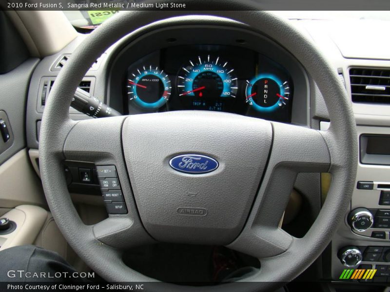 Sangria Red Metallic / Medium Light Stone 2010 Ford Fusion S