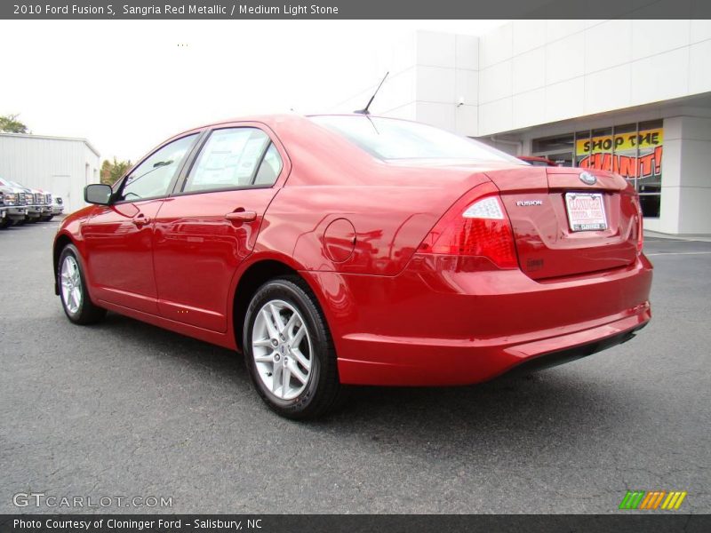 Sangria Red Metallic / Medium Light Stone 2010 Ford Fusion S