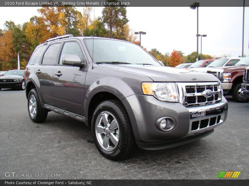 Sterling Grey Metallic / Charcoal Black 2010 Ford Escape Limited V6