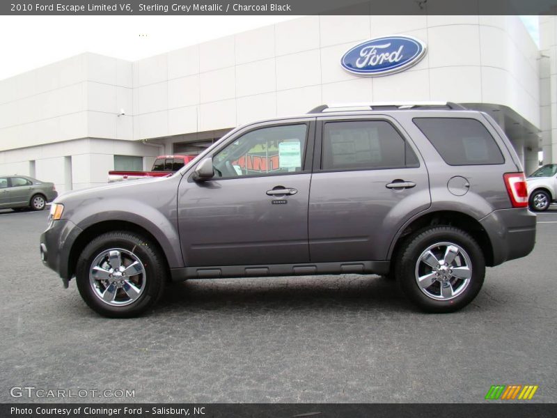 Sterling Grey Metallic / Charcoal Black 2010 Ford Escape Limited V6