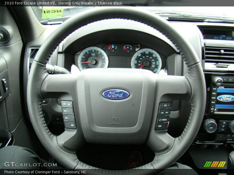 Sterling Grey Metallic / Charcoal Black 2010 Ford Escape Limited V6