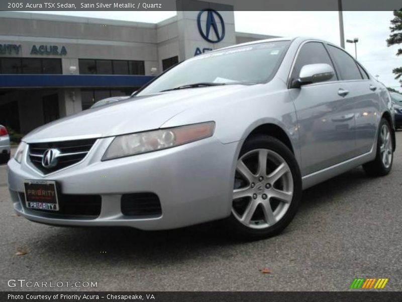 Satin Silver Metallic / Quartz 2005 Acura TSX Sedan