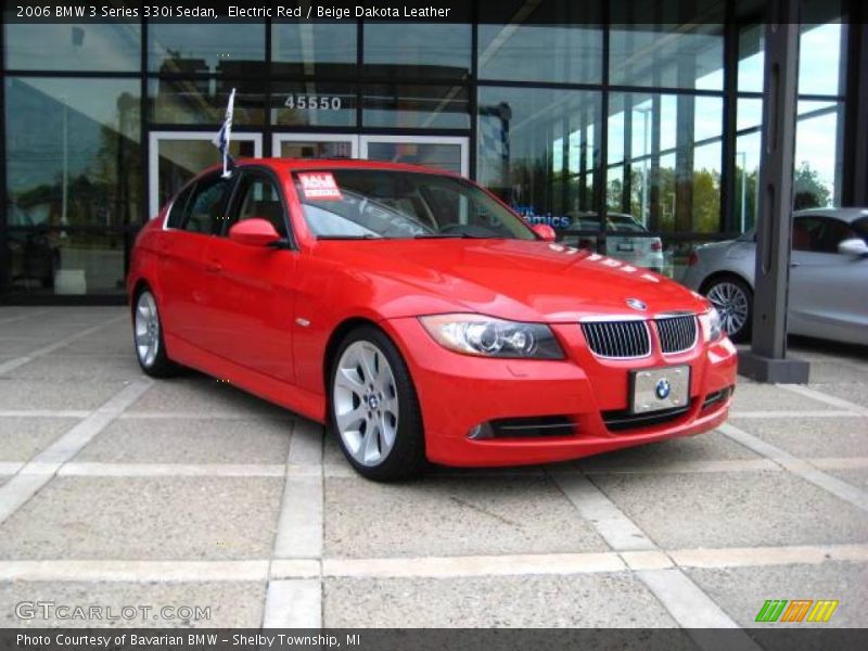 Electric Red / Beige Dakota Leather 2006 BMW 3 Series 330i Sedan