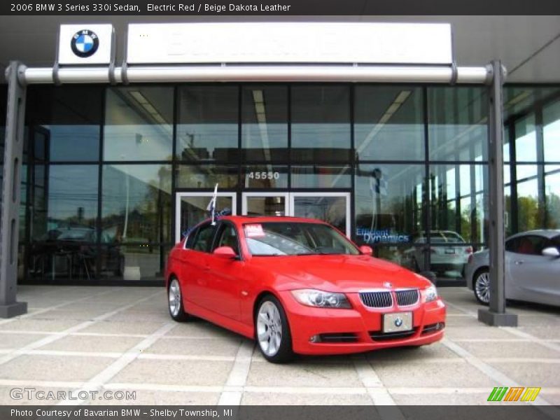 Electric Red / Beige Dakota Leather 2006 BMW 3 Series 330i Sedan