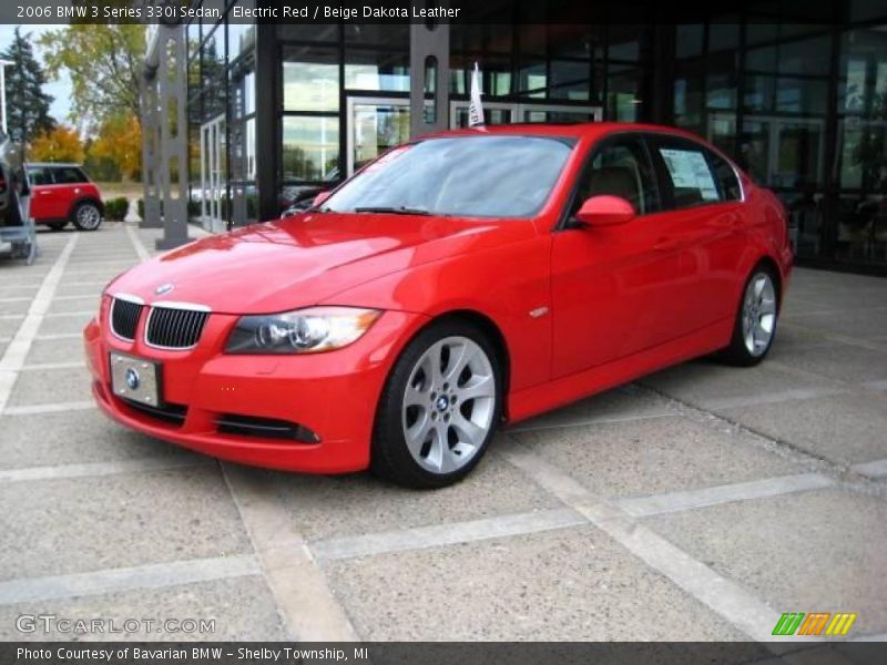 Electric Red / Beige Dakota Leather 2006 BMW 3 Series 330i Sedan