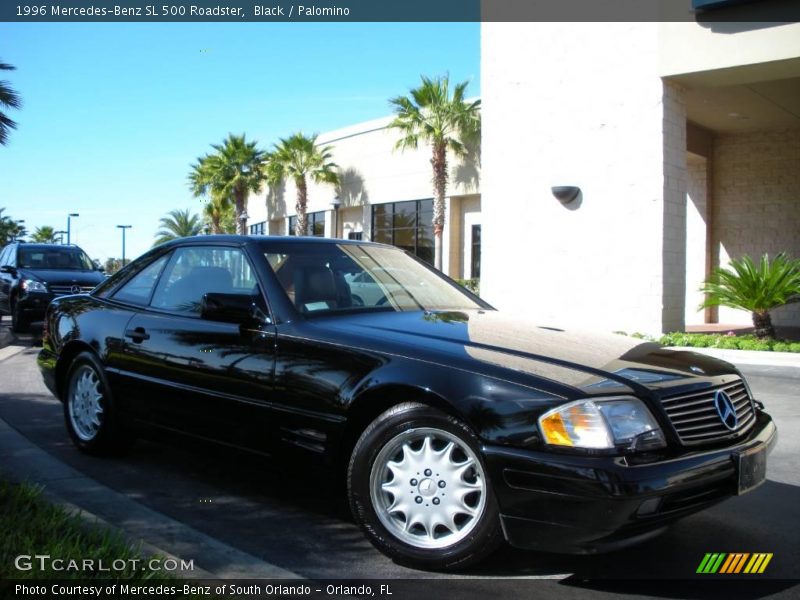 Black / Palomino 1996 Mercedes-Benz SL 500 Roadster