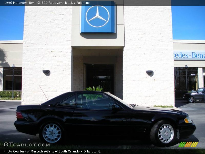 Black / Palomino 1996 Mercedes-Benz SL 500 Roadster