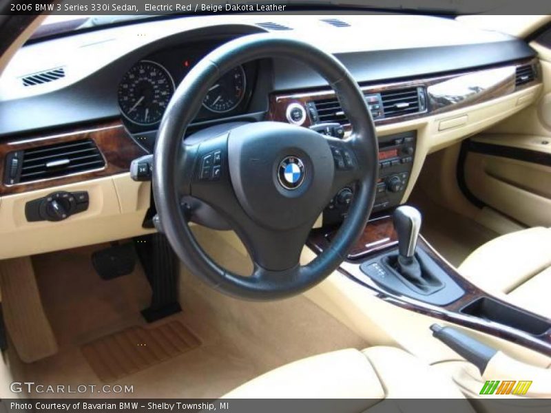 Electric Red / Beige Dakota Leather 2006 BMW 3 Series 330i Sedan