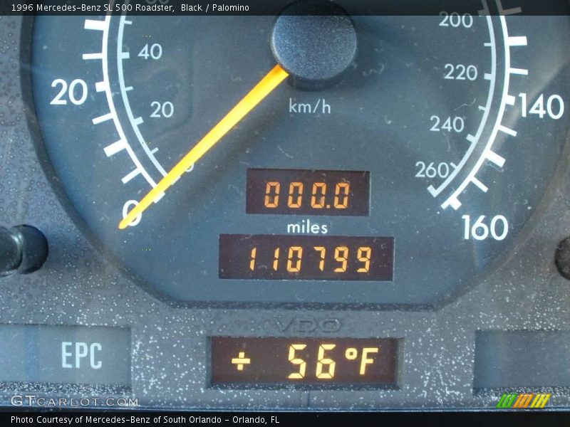 Black / Palomino 1996 Mercedes-Benz SL 500 Roadster