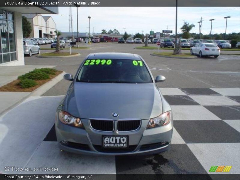 Arctic Metallic / Black 2007 BMW 3 Series 328i Sedan