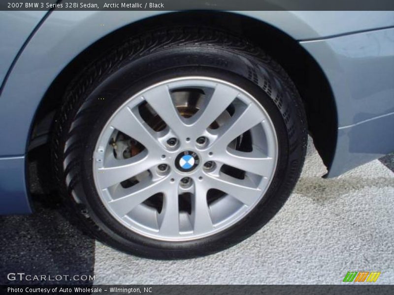 Arctic Metallic / Black 2007 BMW 3 Series 328i Sedan