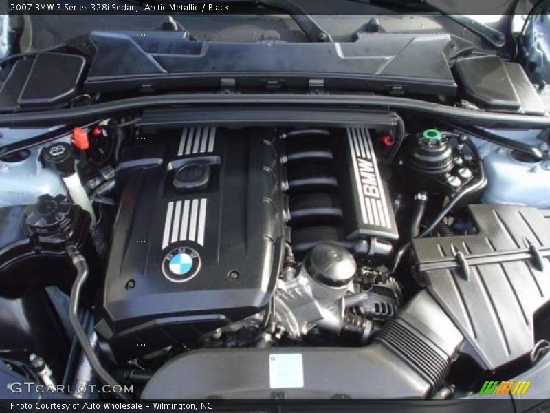 Arctic Metallic / Black 2007 BMW 3 Series 328i Sedan