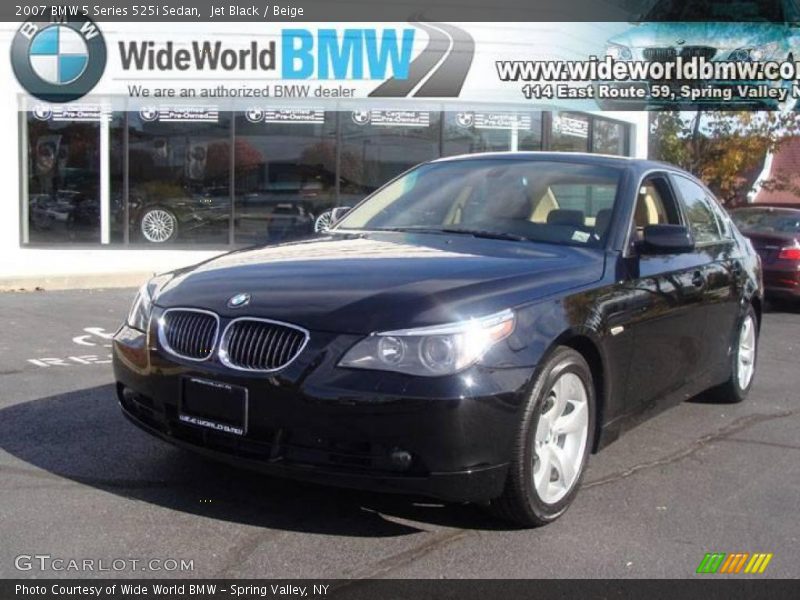 Jet Black / Beige 2007 BMW 5 Series 525i Sedan