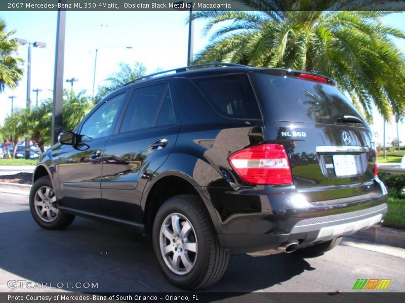 Obsidian Black Metallic / Macadamia 2007 Mercedes-Benz ML 350 4Matic