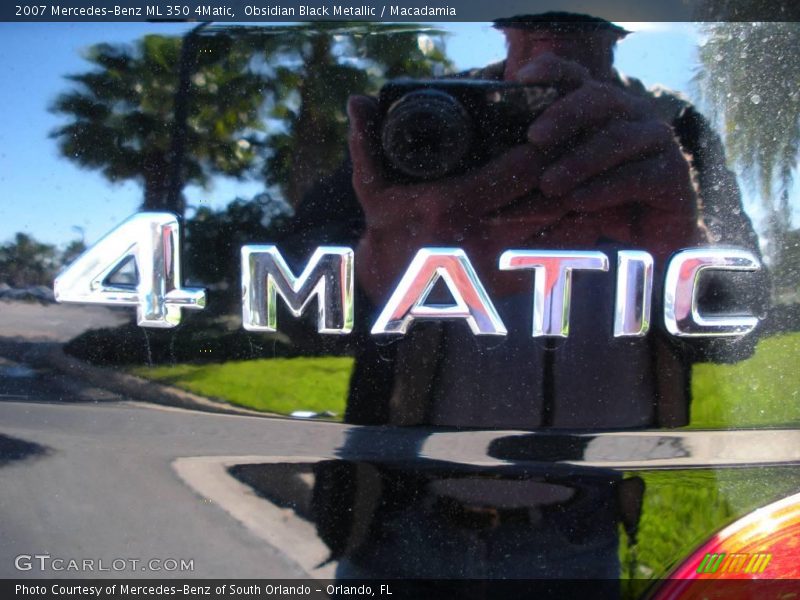 Obsidian Black Metallic / Macadamia 2007 Mercedes-Benz ML 350 4Matic