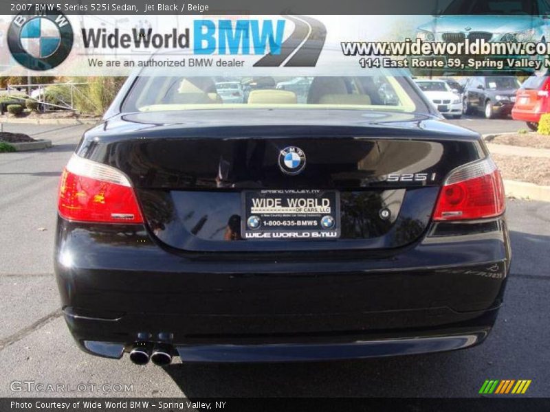 Jet Black / Beige 2007 BMW 5 Series 525i Sedan