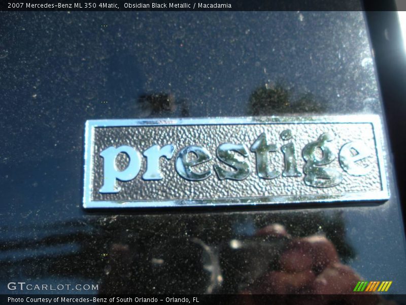 Obsidian Black Metallic / Macadamia 2007 Mercedes-Benz ML 350 4Matic
