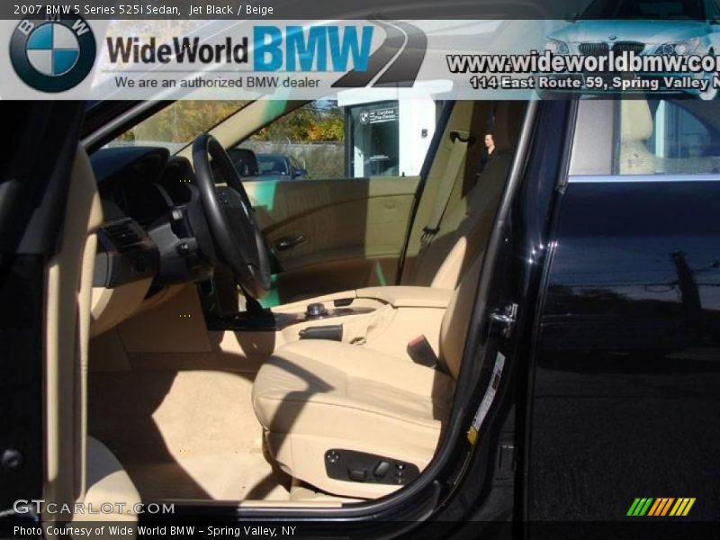 Jet Black / Beige 2007 BMW 5 Series 525i Sedan