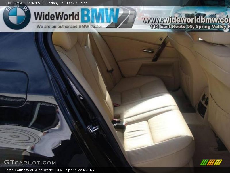 Jet Black / Beige 2007 BMW 5 Series 525i Sedan
