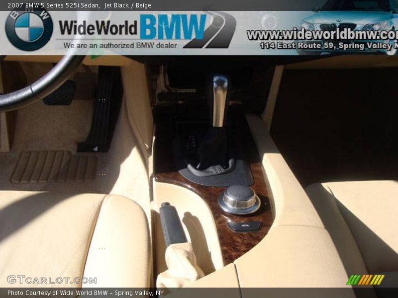 Jet Black / Beige 2007 BMW 5 Series 525i Sedan