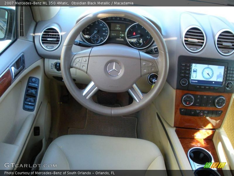 Obsidian Black Metallic / Macadamia 2007 Mercedes-Benz ML 350 4Matic