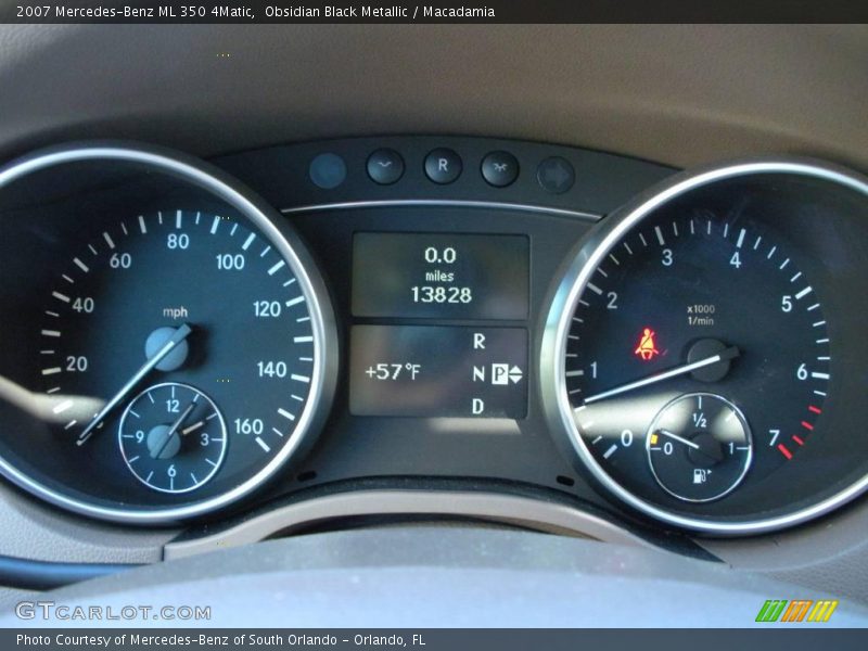 Obsidian Black Metallic / Macadamia 2007 Mercedes-Benz ML 350 4Matic