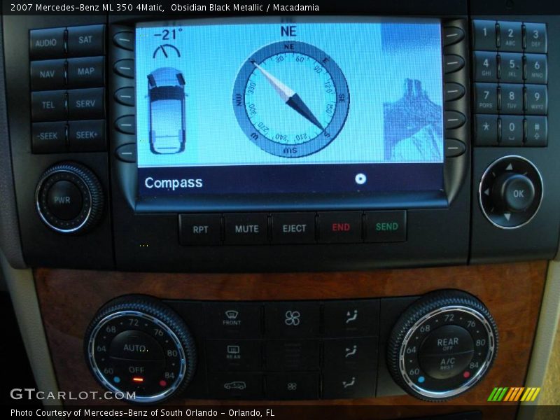 Obsidian Black Metallic / Macadamia 2007 Mercedes-Benz ML 350 4Matic