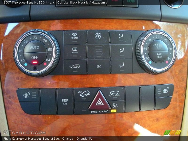 Obsidian Black Metallic / Macadamia 2007 Mercedes-Benz ML 350 4Matic