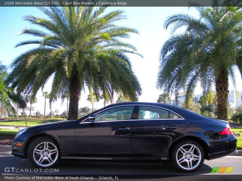 Capri Blue Metallic / Cashmere Beige 2006 Mercedes-Benz CLS 500