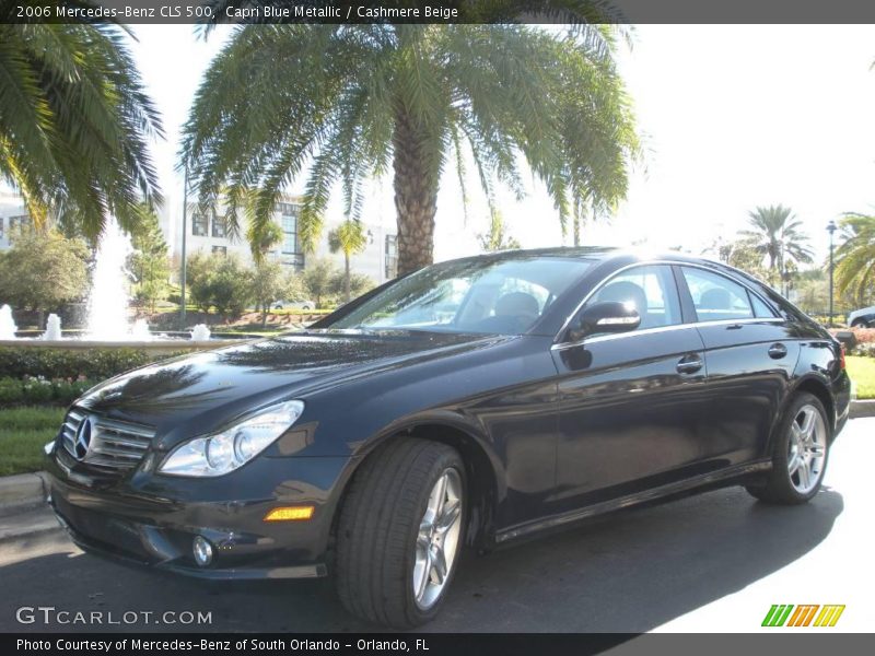 Capri Blue Metallic / Cashmere Beige 2006 Mercedes-Benz CLS 500