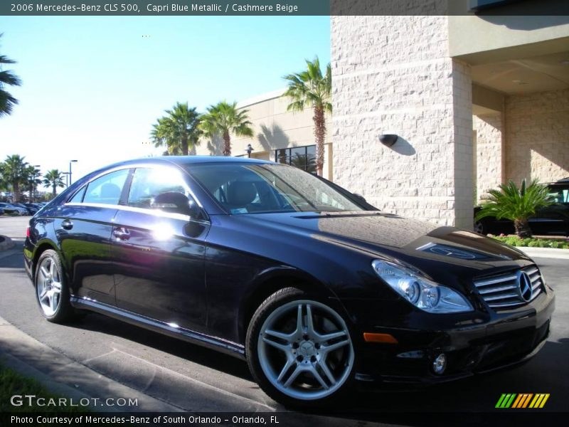 Capri Blue Metallic / Cashmere Beige 2006 Mercedes-Benz CLS 500