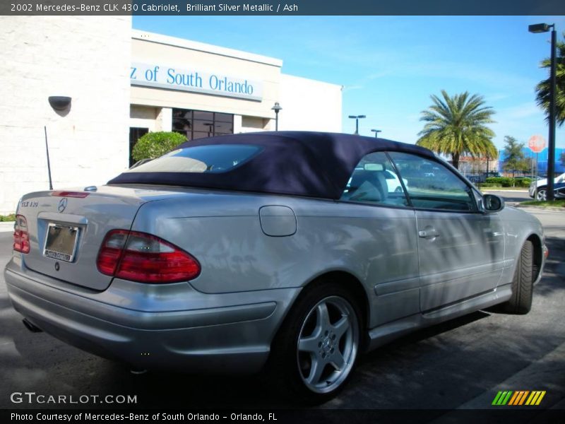 Brilliant Silver Metallic / Ash 2002 Mercedes-Benz CLK 430 Cabriolet