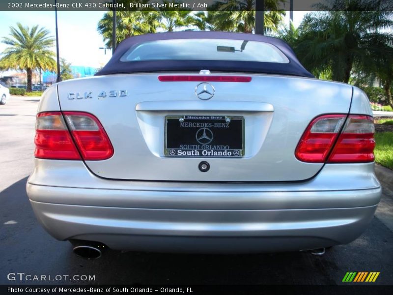 Brilliant Silver Metallic / Ash 2002 Mercedes-Benz CLK 430 Cabriolet