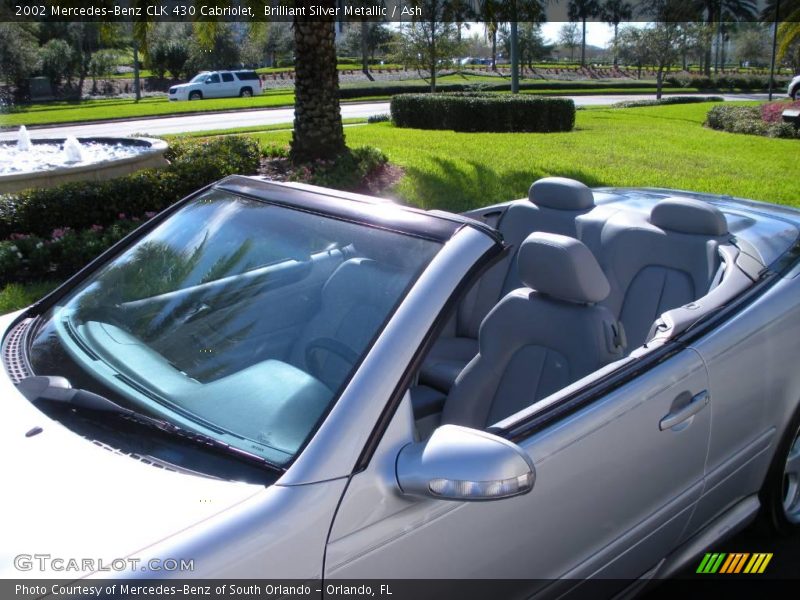 Brilliant Silver Metallic / Ash 2002 Mercedes-Benz CLK 430 Cabriolet