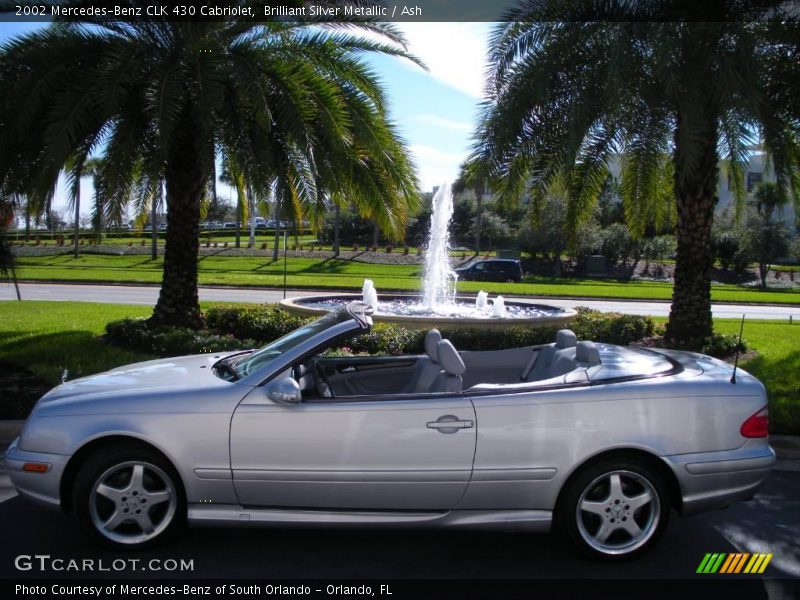 Brilliant Silver Metallic / Ash 2002 Mercedes-Benz CLK 430 Cabriolet