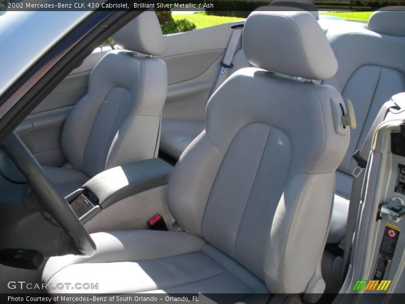 Brilliant Silver Metallic / Ash 2002 Mercedes-Benz CLK 430 Cabriolet