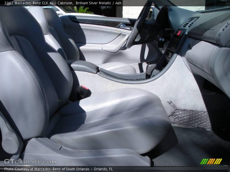 Brilliant Silver Metallic / Ash 2002 Mercedes-Benz CLK 430 Cabriolet