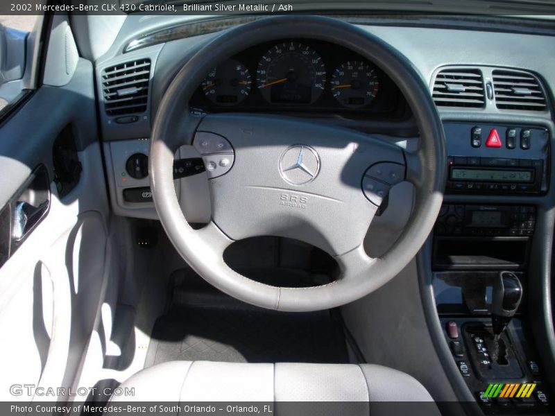 Brilliant Silver Metallic / Ash 2002 Mercedes-Benz CLK 430 Cabriolet