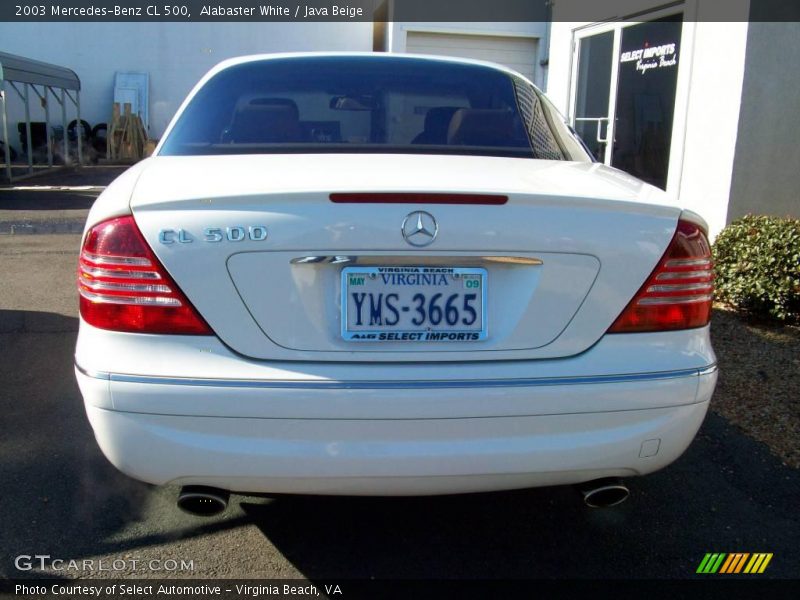 Alabaster White / Java Beige 2003 Mercedes-Benz CL 500