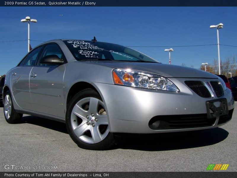 Quicksilver Metallic / Ebony 2009 Pontiac G6 Sedan
