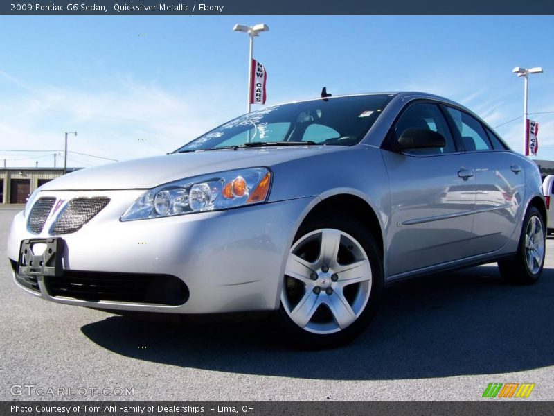 Quicksilver Metallic / Ebony 2009 Pontiac G6 Sedan
