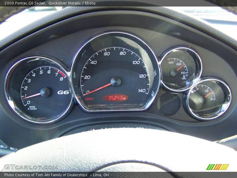 Quicksilver Metallic / Ebony 2009 Pontiac G6 Sedan