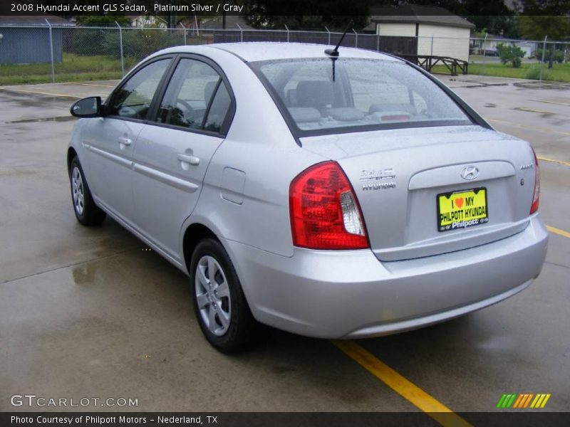 Platinum Silver / Gray 2008 Hyundai Accent GLS Sedan