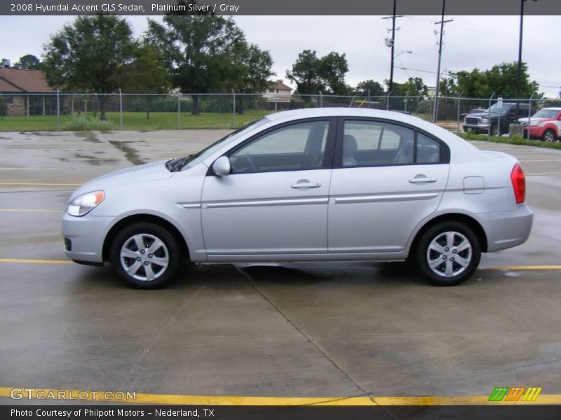 Platinum Silver / Gray 2008 Hyundai Accent GLS Sedan