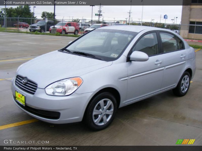 Platinum Silver / Gray 2008 Hyundai Accent GLS Sedan