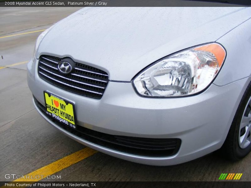 Platinum Silver / Gray 2008 Hyundai Accent GLS Sedan