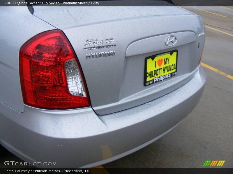 Platinum Silver / Gray 2008 Hyundai Accent GLS Sedan